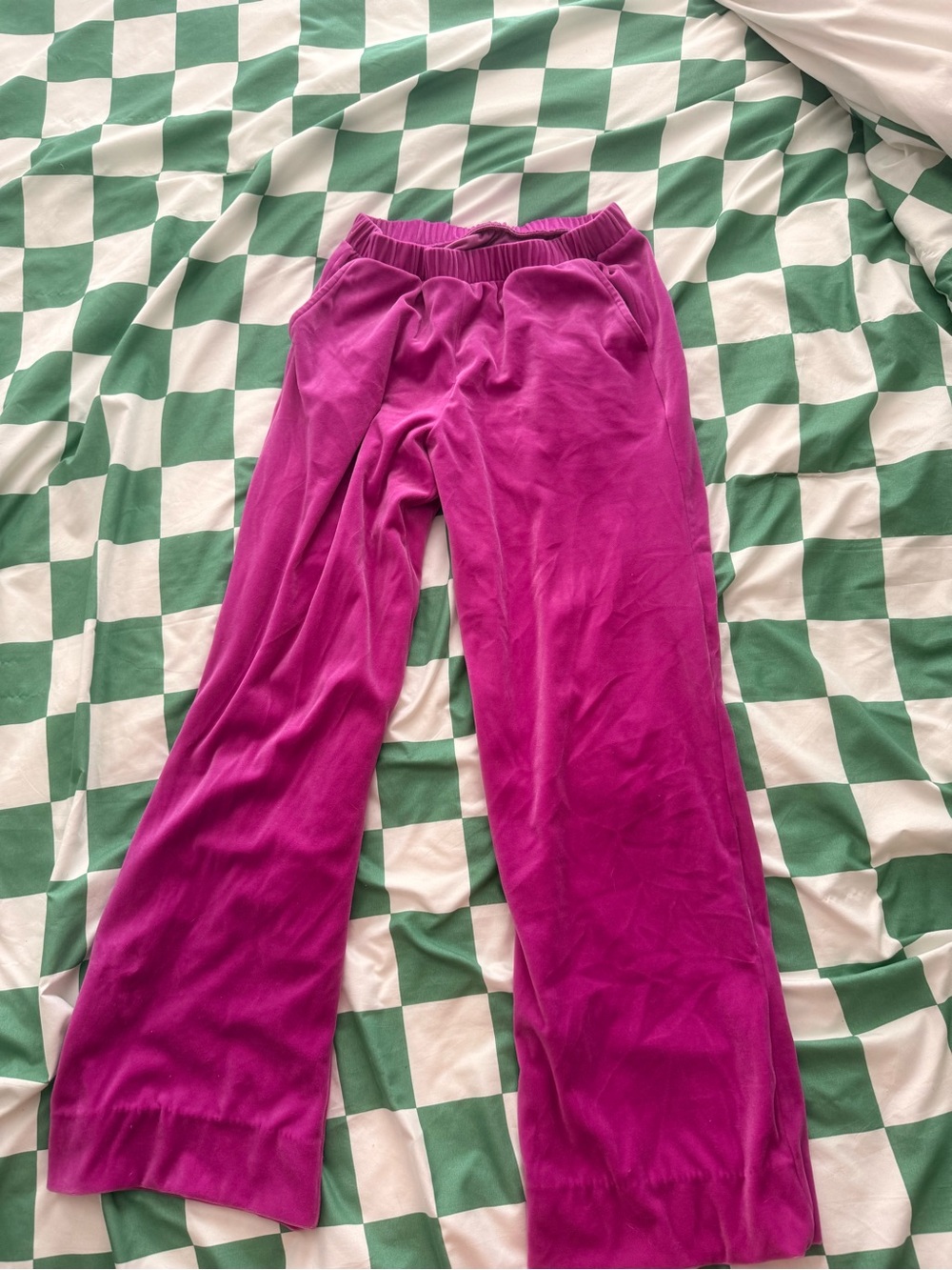 Fuchsia Velvet Lounge Pants